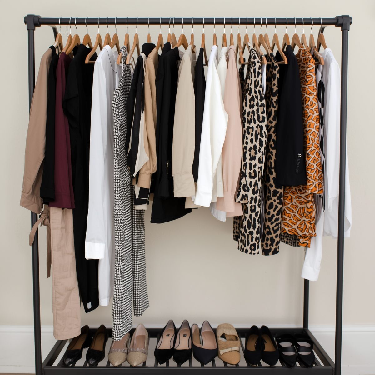 Organized wardrobe after revamp